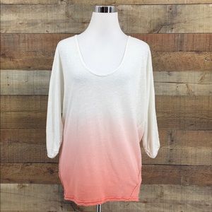 We The Free Women's Ombre Color‎ Block Faded Drape Top Size: Small